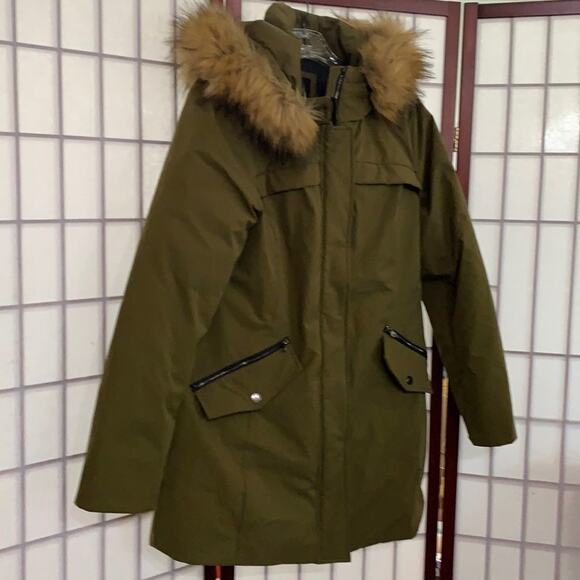 ORLAY DOUBLE SNAP‎ FUR HOOD WATER RESISTANT PARKA SIZE M - Picture 3 of 9